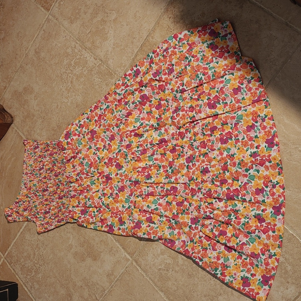 One shoulder smocked tiered ruffled maxi dress